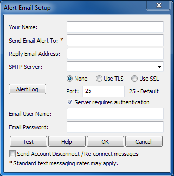 Alert Email Setup